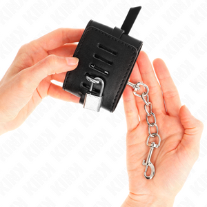 KINK - DELUXE LOCKING WIST RESTRASTERS ЧЕРНЫЕ РЕГУЛИРУЕМЫЕ 14.5-21 CM X 6 CM