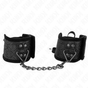 KINK - SCANDAL WRIST RESTRAINTS BLACK LACE DETAILS 24.5 CM X 6.5 CM - LoveYou.lv
