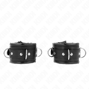 KINK - HEAVY WRIST RESTRAINTS WITH BLACK FUR LINED ADJUSTABLE 20-30 CM X 6 CM - LoveYou.lv