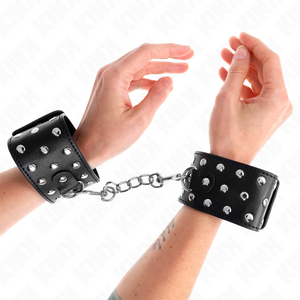 KINK - PUNK WRIST RESTRAINTS ADJUSTABLE 19-24 CM X 5.5 CM - LoveYou.lv