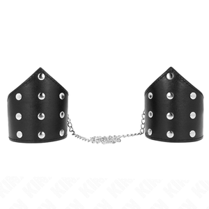 KINK - BLACK POINT STYLE WRISTBANDS WITH CHAIN ADJUSTABLE 17-23 CM X 8.5 CM - LoveYou.lv