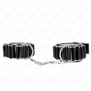 KINK - HINGE-LIKE THIN WRIST RESTRAINTS BLACK ADJUSTRABLE 16-22 CM X 3.5 CM - LoveYou.lv