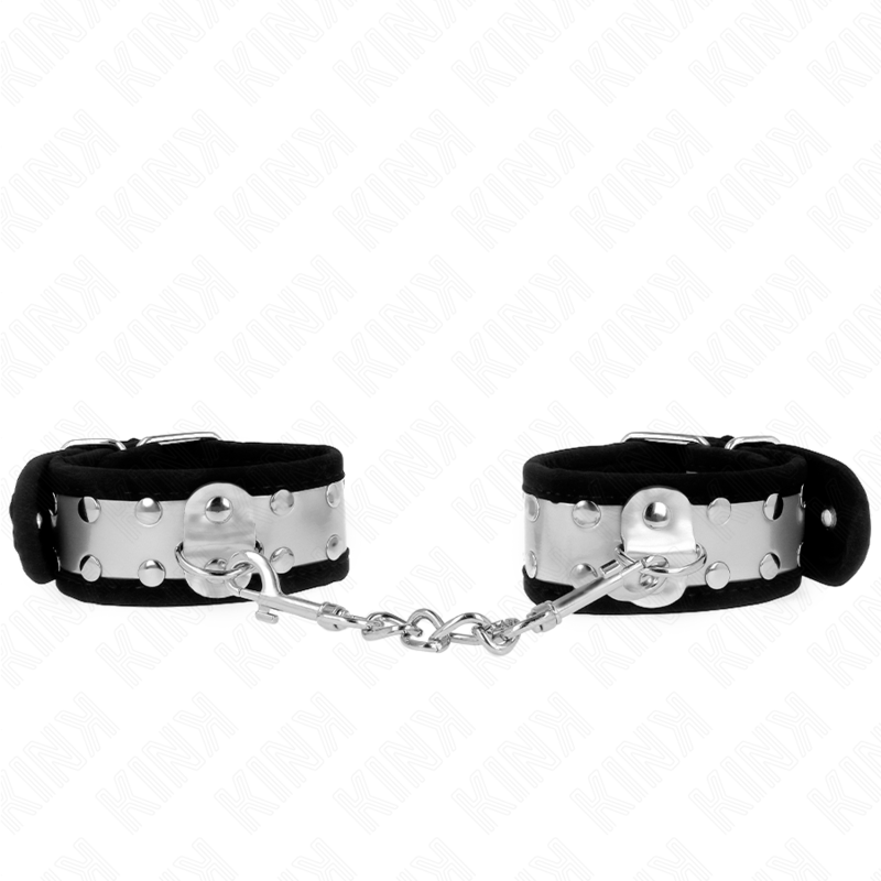 KINK - ТОНКИЕ ОГРАНИЧИТЕЛИ ЗАПЯСТЬЯ ЧЕРНЫЕ / СЕРЕБРИСТЫЕ 30 X 4 СМ