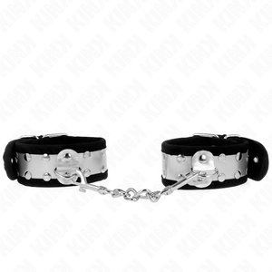 KINK - ТОНКИЕ ОГРАНИЧИТЕЛИ ЗАПЯСТЬЯ ЧЕРНЫЕ / СЕРЕБРИСТЫЕ 30 X 4 СМ