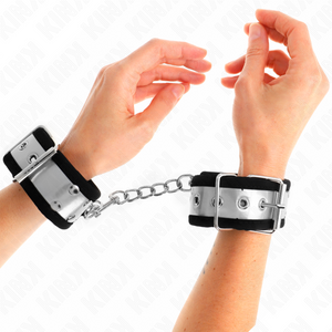 KINK - ТОНКИЕ ОГРАНИЧИТЕЛИ ЗАПЯСТЬЯ ЧЕРНЫЕ / СЕРЕБРИСТЫЕ 30 X 4 СМ