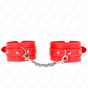 KINK - THIN WRIST RESTRAINTS RED ADJUSTABLE 21-33 CM - LoveYou.lv