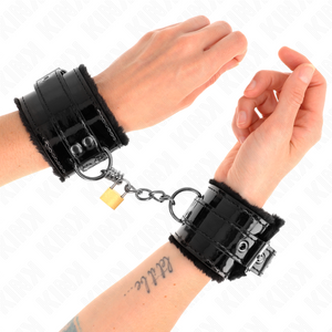 KINK - LIGHT WRIST RESTRAINTS WITH A COPPER LOCK ADJUSABLE 17-29 CM X 5.5 CM - LoveYou.lv
