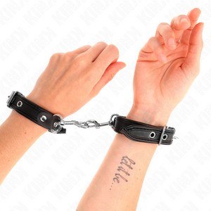 KINK - MINI BLACK WRISTBANDS WITH STUDS ADJUSTABLE 16-22 CM X 2 CM - LoveYou.lv