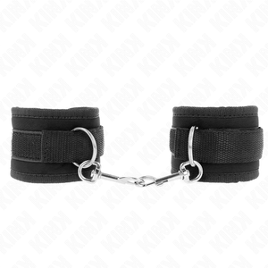 KINK - NYLON BIND HOOK&LOOP WRIST RESTRAINTS BLACK MODEL 2 ADJUSTABLE 18-35 CM X 6 CM - LoveYou.lv