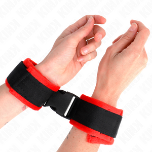 KINK - NYLON BIND HOOK&LOOP WRIST RESTRAINTS BLACK MODEL 1 AJDUSTABLE 25-35 CM X 6 CM - LoveYou.lv