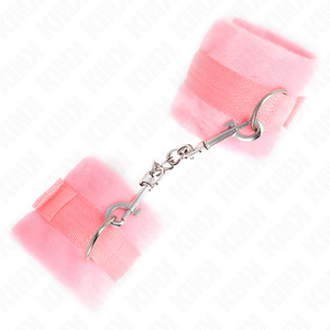 KINK - BEGINNER FUR HAND CUFFS PINK 30 X 7 CM - LoveYou.lv