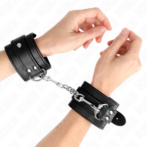KINK - SIMPLE WRIST RESTRAINTS BLACK ADJUSTABLE 20-23 CM X 5.5 CM - LoveYou.lv