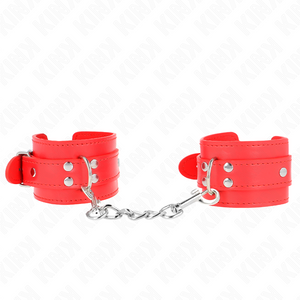 KINK - SIMPLE WRIST RESTRAINTS RED ADJUSTABLE 20-23 CM X 5.5 CM - LoveYou.lv