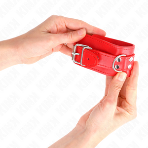 KINK - SIMPLE WRIST RESTRAINTS RED ADJUSTABLE 20-23 CM X 5.5 CM - LoveYou.lv