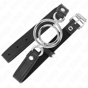 KINK - GAG WITH MULTIPLE O-RINGS 5 CM BLACK 63 X 2.5 CM LoveYou.lv