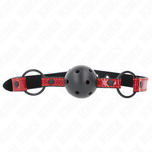 KINK - SHINY LEATHERETTE BALL 4.5 CM GAG 63.5 X 2 CM ADJUSTABLE 41 X 59 CM LoveYou.lv