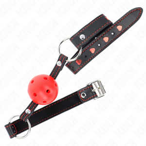 KINK - HOLLOW HARD RED BALL GAG MODEL 2 65 x 2.5 CM LoveYou.lv