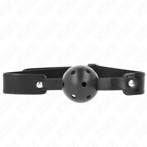 KINK - BLACK BREATHABLE BALL 4.5 CM GAG 65 x 2.5 CM LoveYou.lv