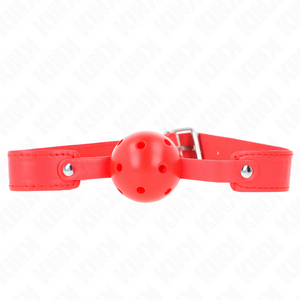 KINK - RED BREATHABLE BALL 4.5 CM GAG 65 x 2.5 CM LoveYou.lv