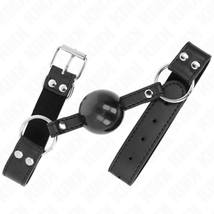 KINK - SOFT AND SOLID BALL 4 CM GAG WITH LEATHERETTE STRAP 62 x 2.5 CM ADJUSTABLE 42-58 CM LoveYou.lv