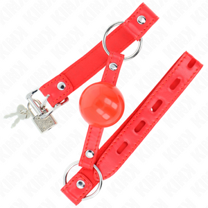 KINK - TPE BALL 4 CM GAG WITH ROJO LOCK 60 x 2 CM LoveYou.lv