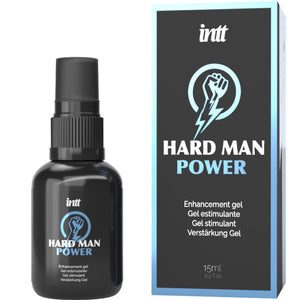 INTT Hard Man Power stimulating gel spray bottle and packaging.
