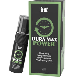 Dura Max Power Delay Spray bottle and packaging for enhanced male performance and prolonged pleasure.