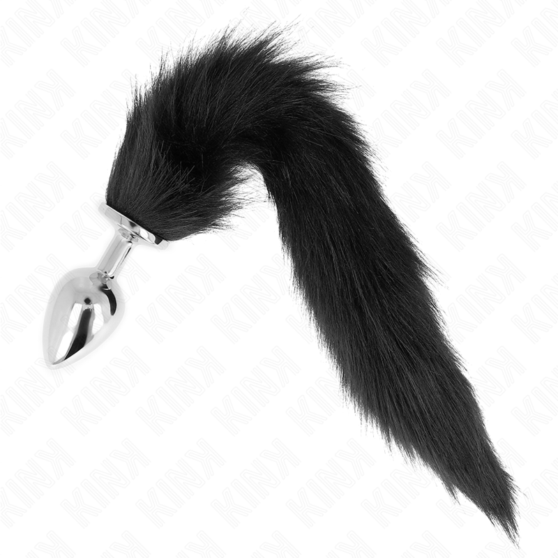 KINK - ANAL PLUG SIZE L 10 X 4 CM WITH SYNTHETIC TAIL 40 CM BLACK LoveYou.lv