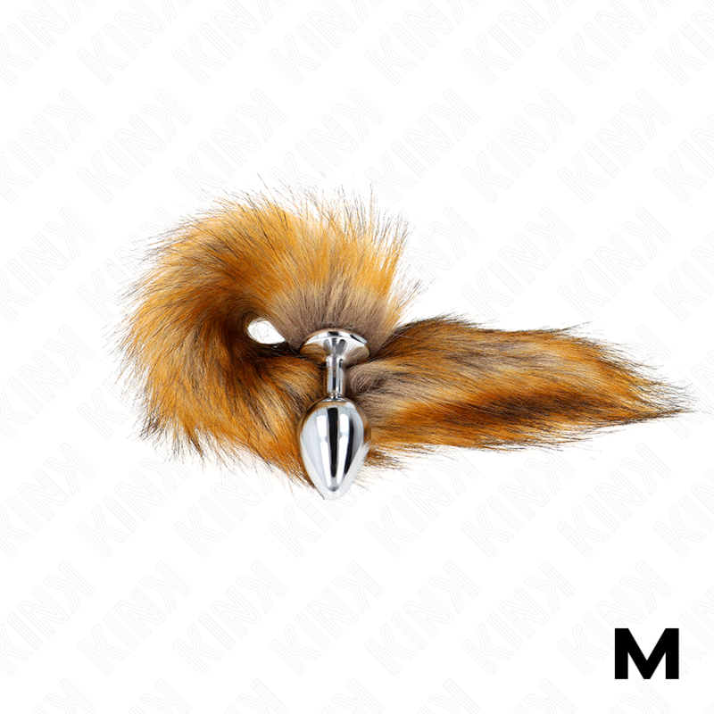 KINK - ANAL PLUG SIZE M 8 X 3.5 CM WITH SYNTHETIC TAIL 40 CM BROWN LoveYou.lv