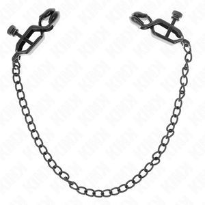 KINK - FLAT CHAIN NIPPLE CLAMPS BLACK 30 CM - LoveYou.lv