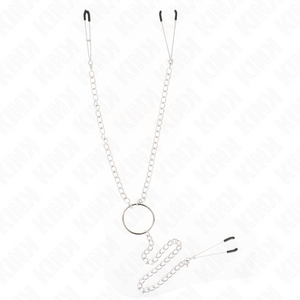 KINK - TRIPLE NIPPLE AND CLIT CLAMPS WITH CHAIN MODEL 1 - LoveYou.lv