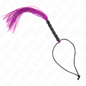 KINK - MINI SILICONE WHIP WITH 6 PURPLE BEADS 26 CM LoveYou.lv