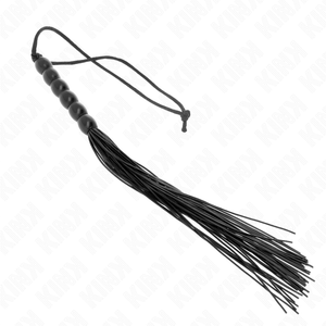 KINK - MINI SILICONE WHIP WITH 6 BLACK BEADS 26 CM LoveYou.lv