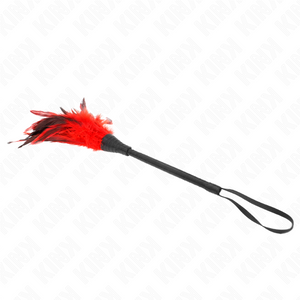 KINK - RED MAIDS HORN SHAPED TICKLE CHICKEN FEATHERS 36 CM LoveYou.lv