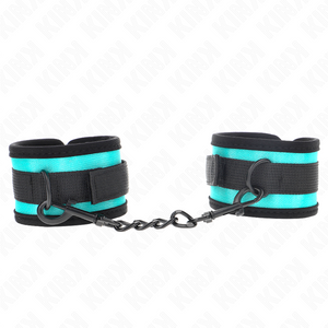 KINK - HOOK AND LOOP NYLON BIND WRIST RESTRAINTS BLACK-BLUE ADJUSTABLE 18-32 CM X 5 CM - LoveYou.lv