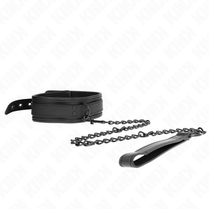 KINK - NEOPRENE BONDAGE COLLAR MODEL 1 WITH BELT 78 CM ADJUSTABLE 37.5 X 49.5 CM LoveYou.lv