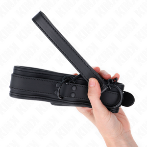 KINK - NEOPRENE BONDAGE COLLAR MODEL 1 WITH BELT 78 CM ADJUSTABLE 37.5 X 49.5 CM LoveYou.lv
