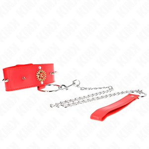 KINK - RED DIAMOND NECKLACE WITH BELT 65 CM AJDUSTABLE 35-51 CM X 7 CM LoveYou.lv