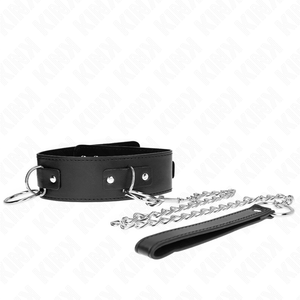 KINK - NECKLACE WITH LEASH 65 CM 3 RING MODEL 2 ADJUSTABLE 36-43 CM X 5 CM LoveYou.lv
