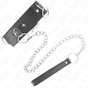 KINK - NECKLACE WITH LEASH 65 CM 3 RING MODEL 2 ADJUSTABLE 36-43 CM X 5 CM LoveYou.lv