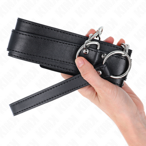 KINK - NECKLACE WITH STRAP 65 CM SILVER BUCKLES ADJUSTABLE 33-46 CM X 5.5 CM LoveYou.lv