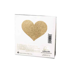 BIJOUX - INDISCRETS FLASH GOLDEN HEART NIPPLE COVERS - LoveYou.lv