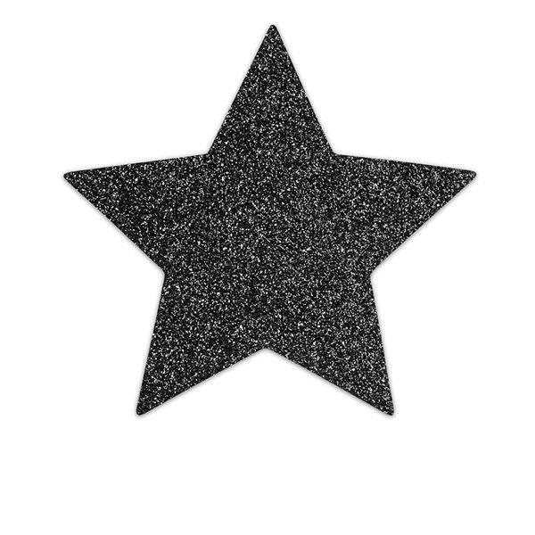 BIJOUX - INDISCRETS FLASH BLACK STAR NIPPLE CAPKS