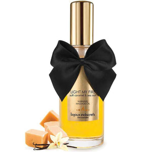 BIJOUX - MASSAGE OIL HEAT EFFECT CARAMEL AROMA - LoveYou.lv