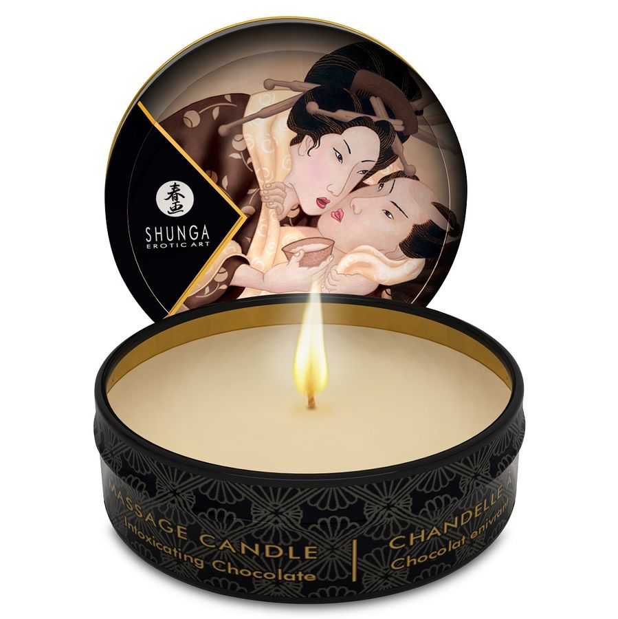 SHUNGA - MINI GĪSTĪJUMI SVĒTĪBĀ ŠOKOLĀDES MASĀŽAS SVECE 30 ML