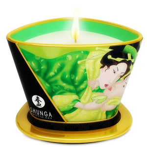 SHUNGA — MAZĀS GĪSTĪBAS MASĀŽAS SVEČE T GREEN 170 ml