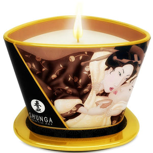 SHUNGA - MINI GRIEŠANĀS SVĒTĪBĀ ŠOKOLĀDES MASĀŽAS SVECE 170 ML