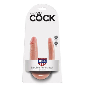 KING COCK - U-SHAPED SMALL DOUBLE TROUBLE FLESH 12.7 CM - LoveYou.lv
