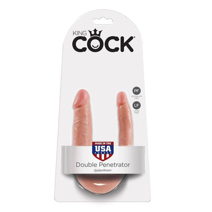 KING COCK - U-SHAPED SMALL DOUBLE TROUBLE FLESH 12.7 CM - LoveYou.lv