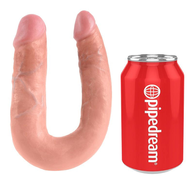 KING COCK - U-SHAPED MEDIUM DOUBLE TROUBLE FLESH 13.9 CM - LoveYou.lv
